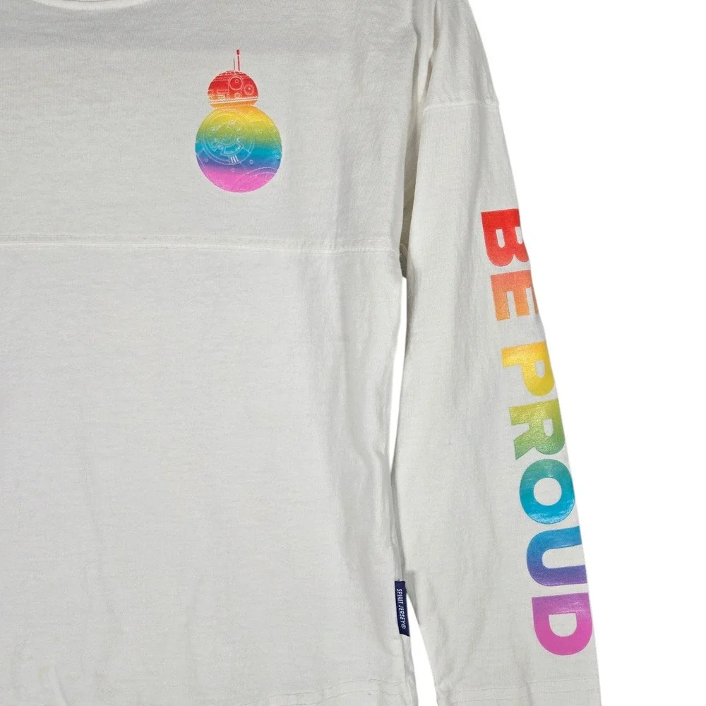 Disney Pride Collection Star Wars Spirit Jersey Kids M 7/8 Rainbow Graphic Shirt